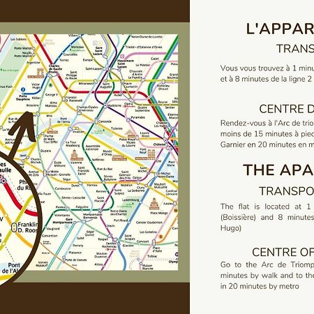Apartament #Arc Detriomphe #Trocadero #Style Haussmanien#Ac Paryż Zewnętrze zdjęcie
